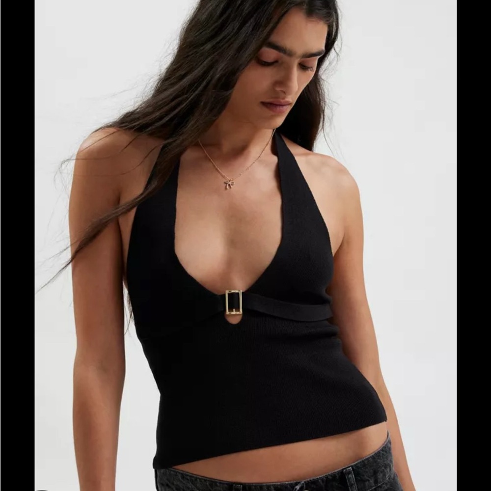 NWOT Urban outfitters Silence + Noise Black halter Top